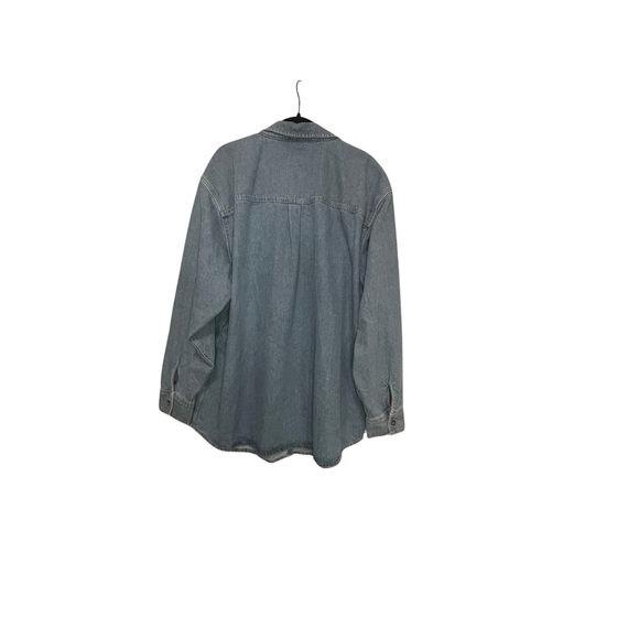 ASOS Oversized Curve Mid Wash Denim Shirt/Jacket size 16 NWOT - Picture 2 of 7